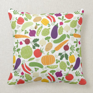 Coussin Nourriture sur un arrière - plan blanc