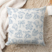 Coussin Nourriture vintage de Toile Bleue de Jouy (Couverture)