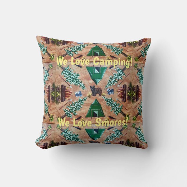 Coussin Nous Aimons Camping Coussin! (Recto)
