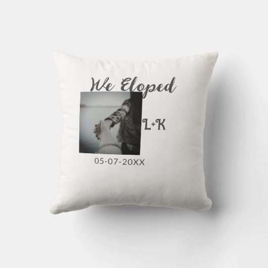 Coussin Nous avons choisi juste marié ajouter le nom de la (Verso)