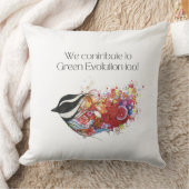 Coussin Nous contribuons également à l'évolution verte (Couverture)
