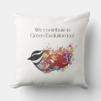 Coussin Nous contribuons également à l'évolution verte