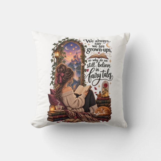 Coussin Nous croyons encore aux contes de fées Bookish (Recto)