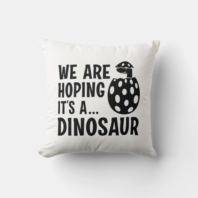 Coussin Nous espérons que c’est un dinosaure (Recto)