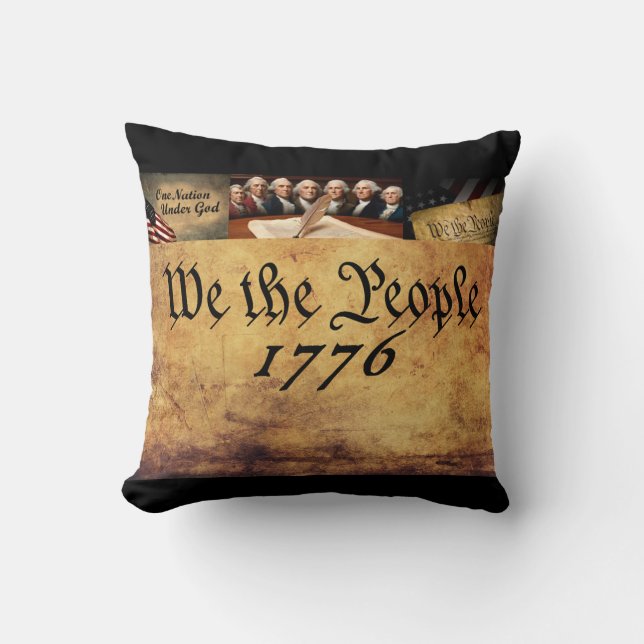 Coussin Nous les gens lancons l'oreiller (Recto)