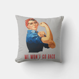 Coussin Nous ne retournerons pas Rosie Riveter