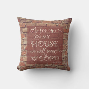 Coussin Nous servirons le Seigneur - Josué 24:15