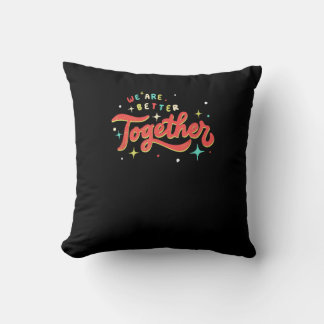 Coussin Nous sommes mieux ensemble Rétro Vintage Unité Pos