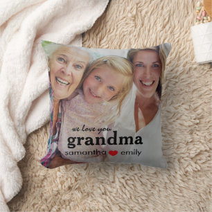 Coussin nous t'aimons grand-mère photo