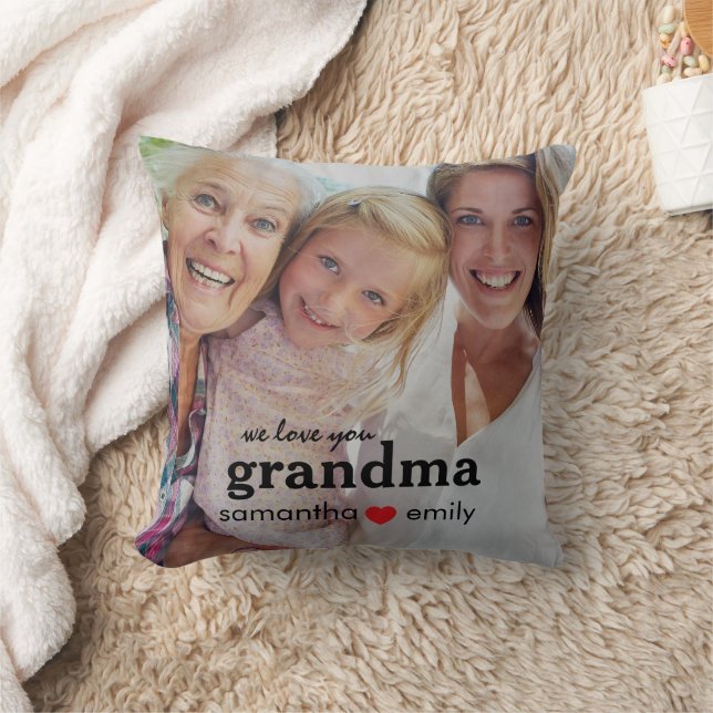 Coussin nous t'aimons grand-mère photo  (Couverture)