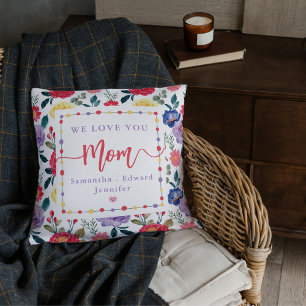 Coussin Nous t'aimons maman coutume cadeau de jour de mère
