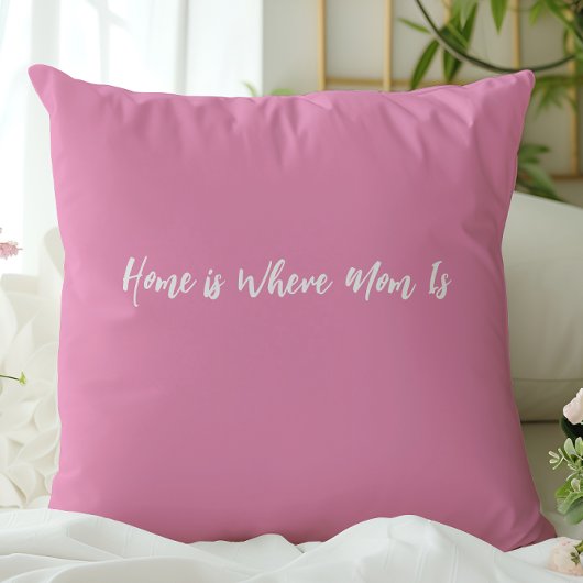 Coussin Nous t'aimons Maman Photo Fleurs roses Fête des mè