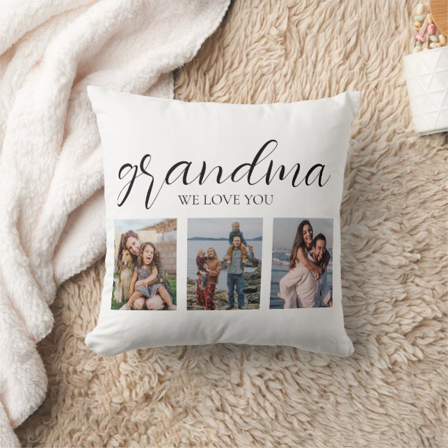 Coussin Nous Vous Aimons Grand-mère Photo (Couverture)