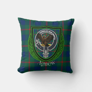 Coussin Nouveau Clan écossais Tartan & Crest