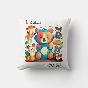 Coussin Nouveau dessin animé d'animal mignon je suis migno
