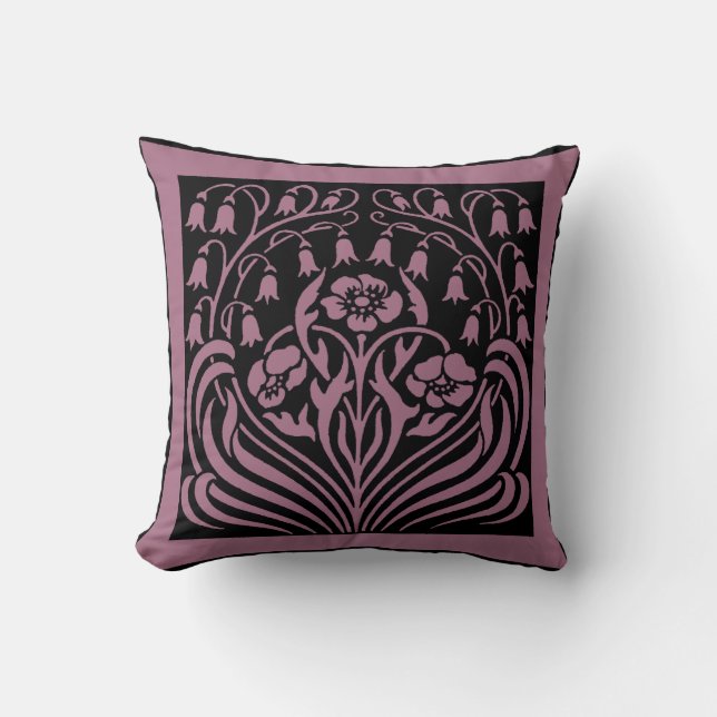 Coussin Nouveau floral de Bohème (Recto)