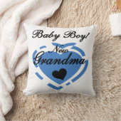 Coussin Nouveau Grand-mère Baby Boy Blue Heart Cadeaux (Couverture)