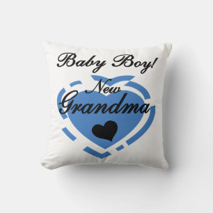 Coussin Nouveau Grand-mère Baby Boy Blue Heart Cadeaux