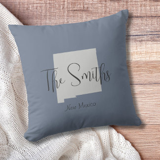 Coussin Nouveau-Mexique State Outline Nom de famille Jeu d
