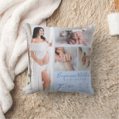 Coussin Nouveau-né Gardien photo bleu bébé garçon (Couverture)