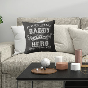 Coussin Nouveau papa première fois papa héros de vie