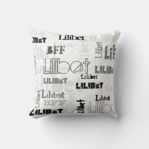 Coussin NOUVEAUTÉ ! Filles tendance Nom Cadeau Wordcloud U
