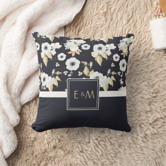 Coussin Nouveaux mariés Monogrammé Mariage Décor Cadeaux B (Couverture)