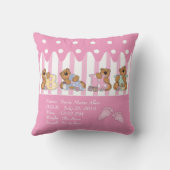 Coussin Nouvel ours de fille (Verso)