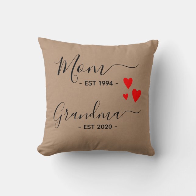 Coussin Nouvelle grand-mère révèle que maman grand-mère a  (Recto)
