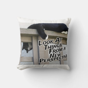 Coussin Nouvelle perspective Encouragement Chat Photo Art