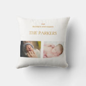 Coussin nouvelle typographie de bienvenue pour la nurserie (Verso)