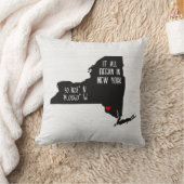 Coussin Nouvelles coordonnées GPS de York avec cœur (Couverture)