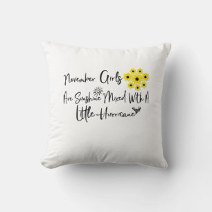 Coussin Novembre Les Filles Sont Brillantes Mélangées Avec