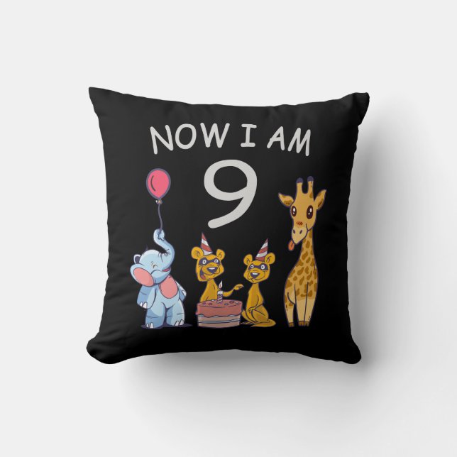 Coussin Now I le 9e anniversaire du Birthday (Recto)