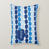 Coussin nuage pour garçon en bleu avec nom (Devant(Vertical))