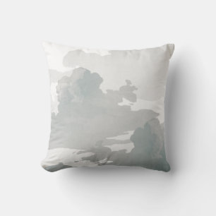 Coussin Nuages Abstraits minimalistes Gris et blanc