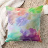 Coussin Nuages aquarelles abstraits modernes Couleurs past (Couverture)
