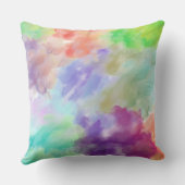Coussin Nuages aquarelles abstraits modernes Couleurs past (Verso)