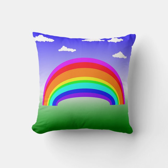 Coussin nuages arc-en-ciel (Recto)