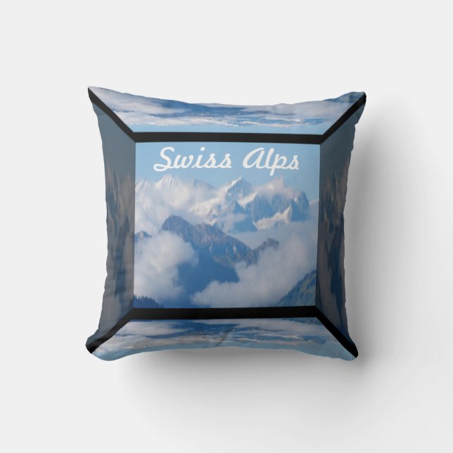 Coussin Nuages au-dessus des Alpes suisses (Recto)