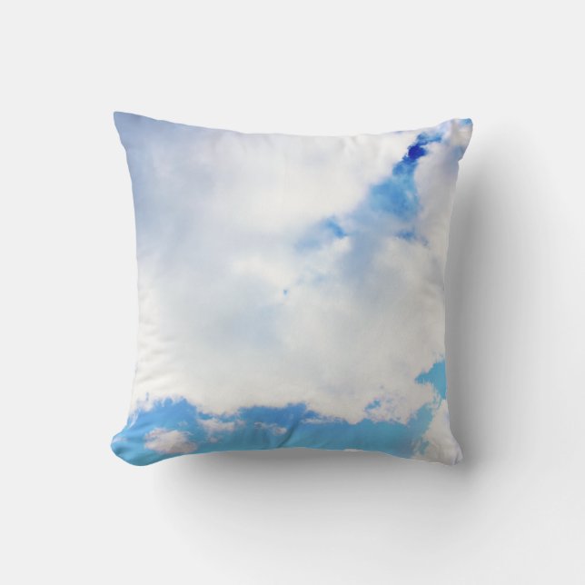 Coussin Nuages blancs et ciel bleu (Recto)