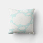 Coussin Nuages Bleus Aquarelle Bébé Pépinière (Verso)