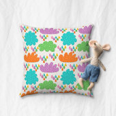Coussin Nuages Colorés et Gouttes de Pluie
