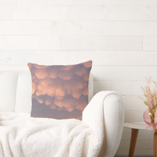 Coussin Nuages de billes de coton rose