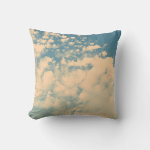 Coussin Nuages - Décor de style effet vintage