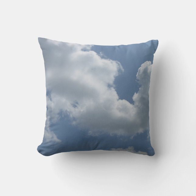 Coussin Nuages Fluffy & Jolies Fleurs (Recto)