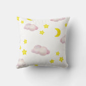 Coussin Nuages fluides et étoiles Monogramme Lancer l'orei (Verso)