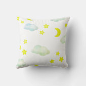 Coussin Nuages fluides et étoiles monogramme Lancer oreill (Verso)