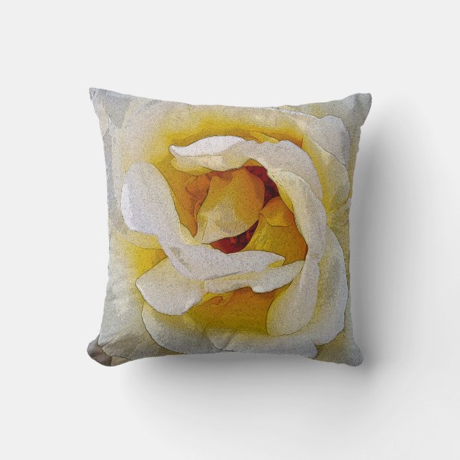 Coussin nuances de blanc au jaune (Recto)