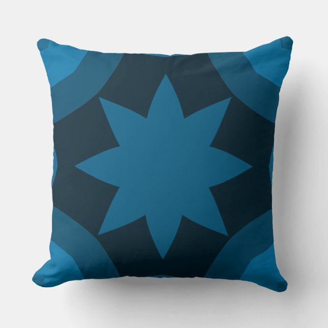 Coussin Nuances de Bleu Grand Gras (Recto)